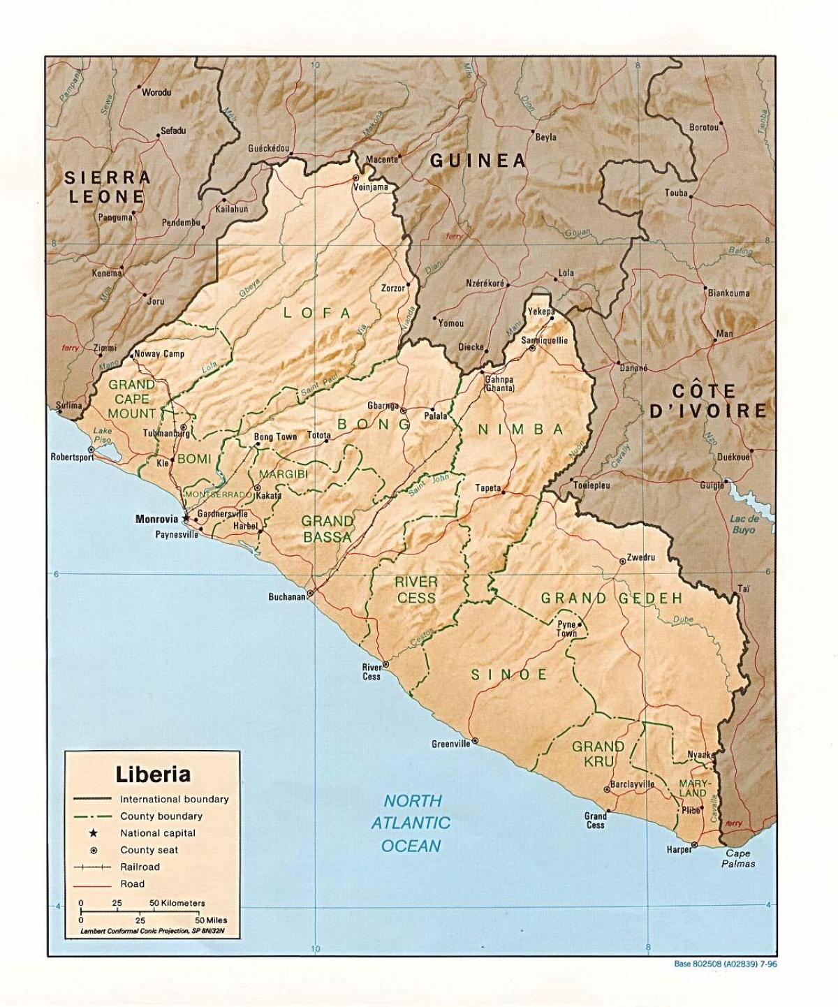 зурах халамжийн газрын зураг Либери