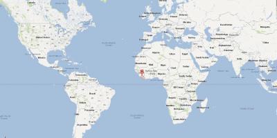Либери байршил дээр дэлхийн газрын зураг
