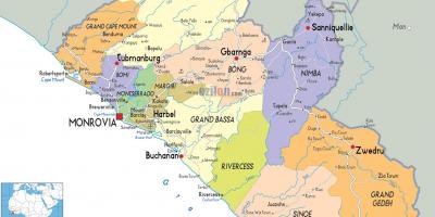 Улс төрийн газрын зураг Либери